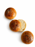 Soft, fluffy, and perfectly structured, our Gluten-Free Burger Bun is made to hold all your favorite toppings without falling apart. Light, tender, and freshly baked, it delivers the satisfying texture of a classic burger bun — without the gluten